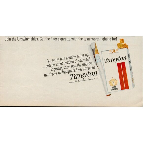 1965 Tareyton cigarettes Vintage Print Ad (L19) - Picture 3 of 3
